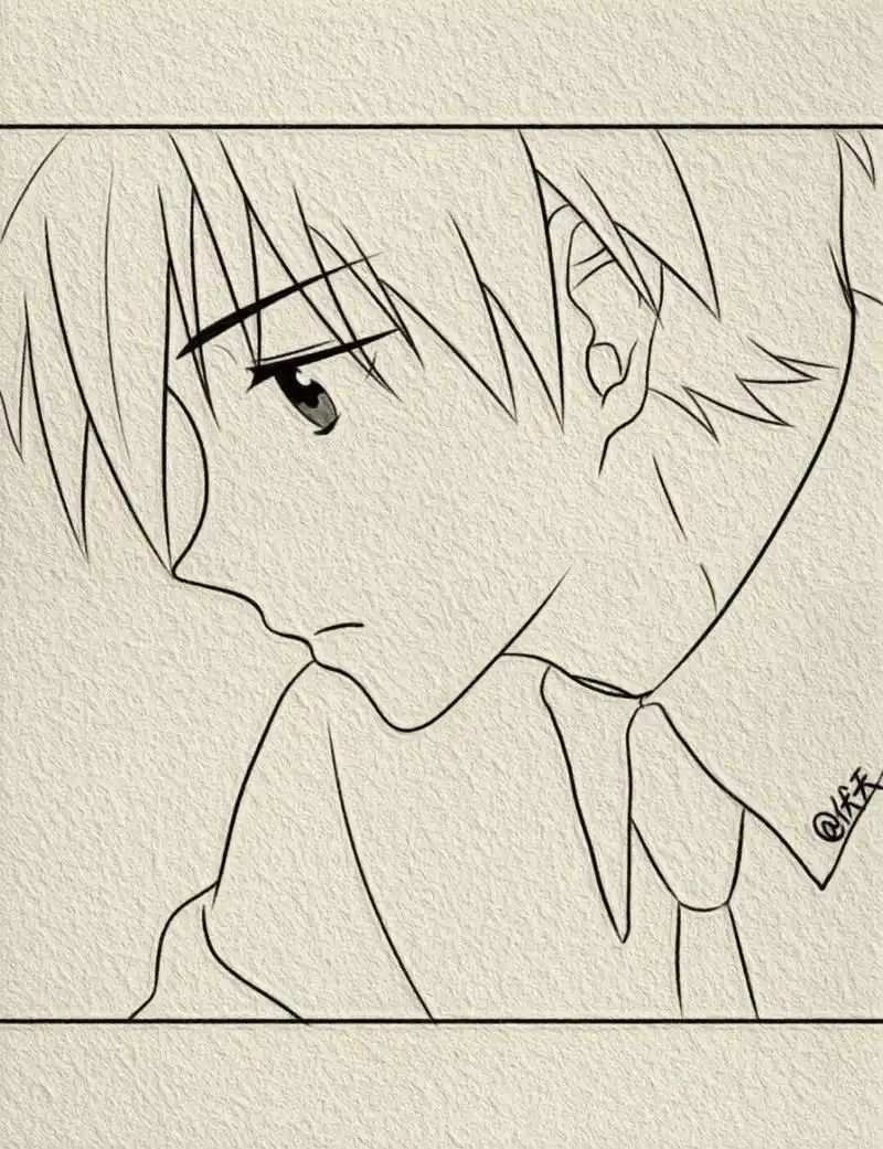 简笔画过程 #男生头像# #动漫男头# #寻找小红书绘画大神# #画画的