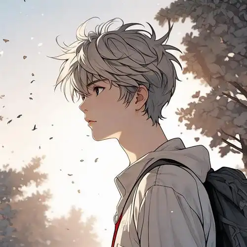 侧面帅气男生漫画头像