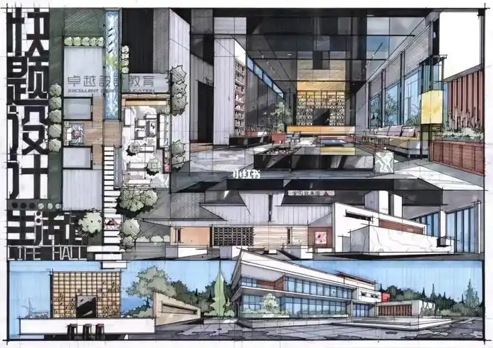 卓越设计教育经典别墅快题设计