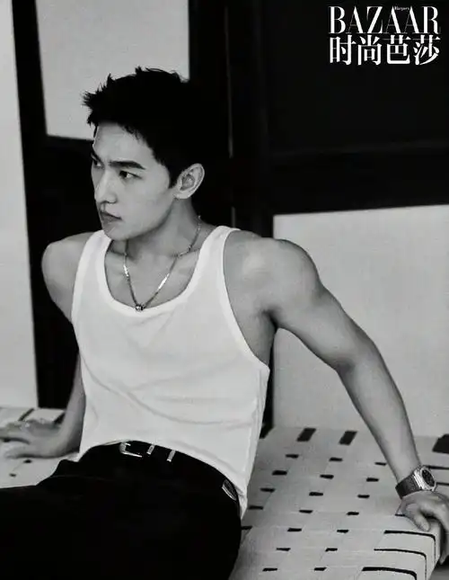 杨洋时尚芭莎11月刊封面,穿背心秀好身材,绅士优雅又帅气满分