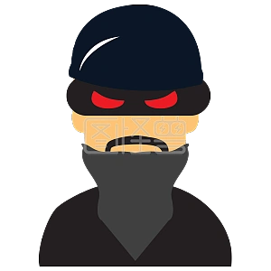 蒙面坏人头像简笔画