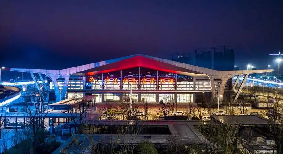 夜幕下的宿迁站!颜值爆表!