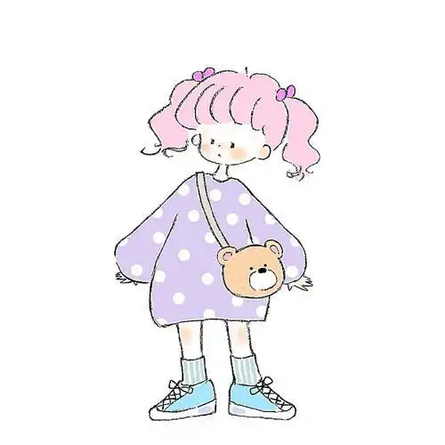 卡通人物女孩唯美图片可爱简单的女生简笔画大全女生手绘头像简笔画无