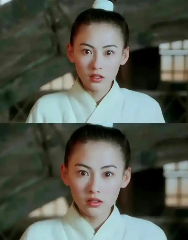 张柏芝骨相皮相都一绝,男装古装扮相也是好俊俏,精致的五官,简单的高