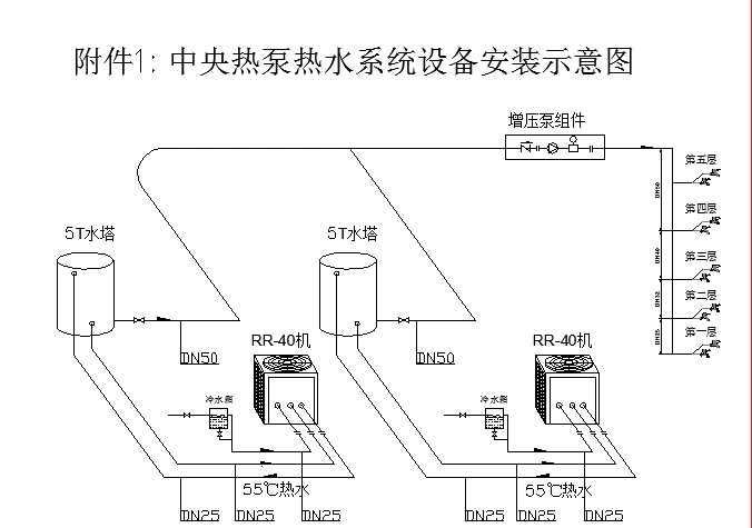 空气源热泵热水器系统原理图设计