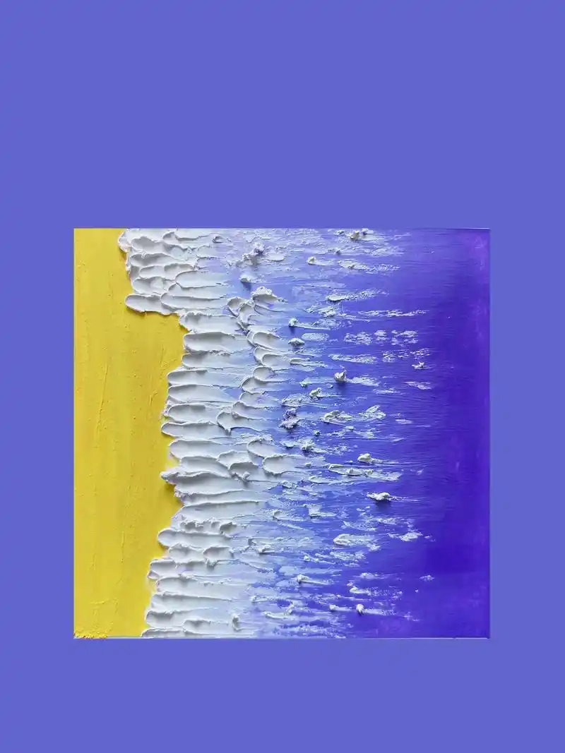 不同颜色的海浪,值得拥有#高尔乐油画棒 - 抖音