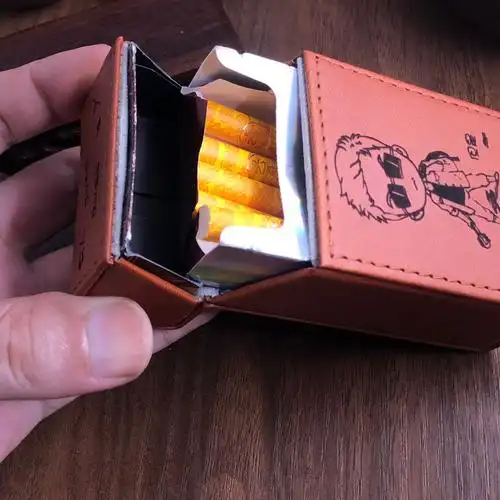 舒绋烟盒套高档粗烟整包20支装男士皮烟盒定制刻字送礼生日礼物雕刻