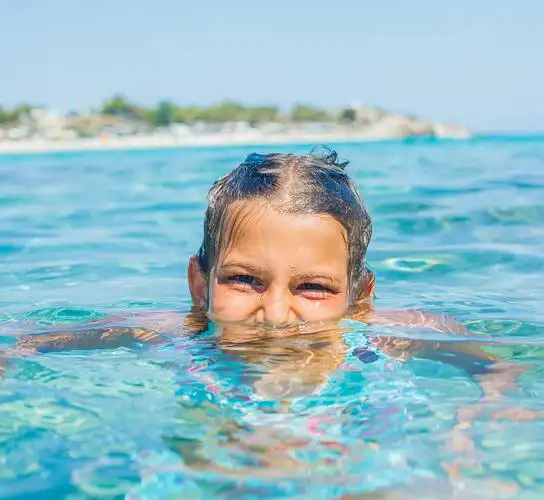 特写,女孩,头像,游泳,透明,海洋_高清图片_全景视觉
