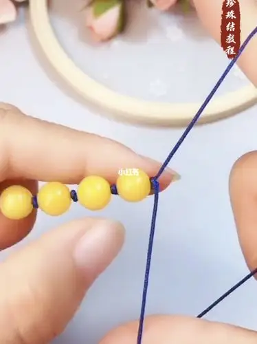 手工编绳|手链串珠珍珠结教程_编绳_手工制作_珍珠_教程_串珠_西安