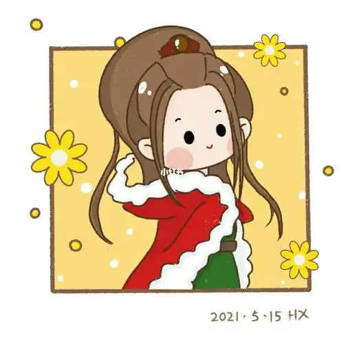 procreate/板绘/长歌行/q版头像/迪丽热巴