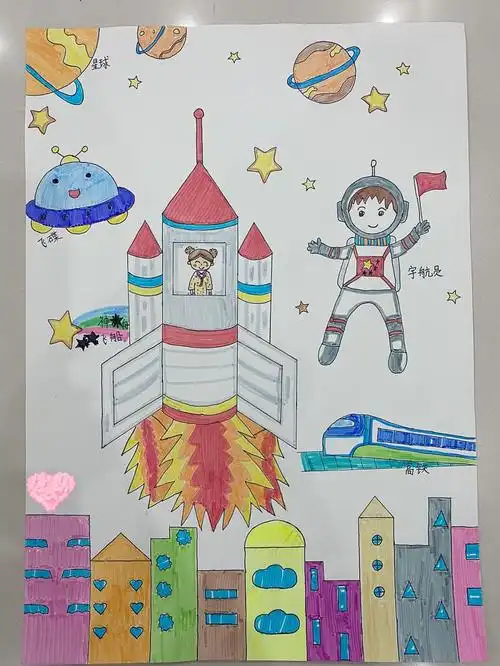 小学生手抄报  #手抄报模板  ##科幻画  小学生作业