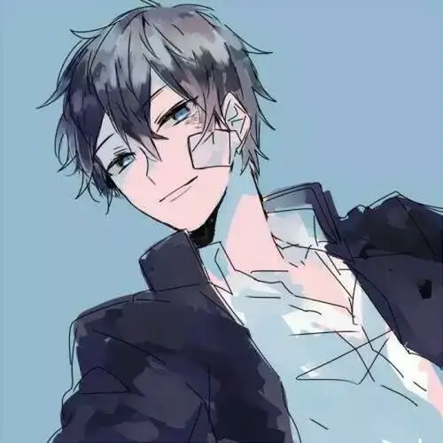 二次元动漫男头微微一笑