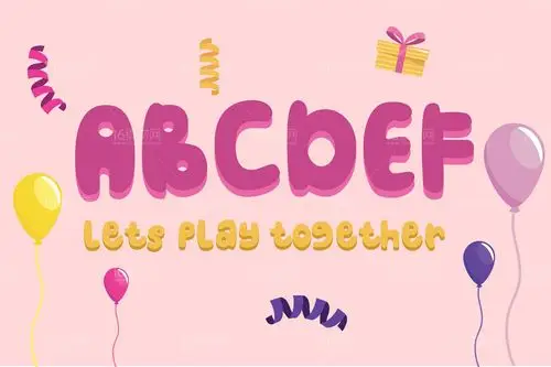 有趣的英文无衬线可爱字体16素材网精选hellowkids–funchildrentype