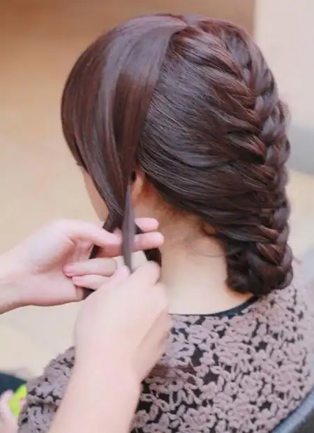 淑女风唯美diy编发盘发 甜美过年【图】(11)_编发发型_伊秀美容网