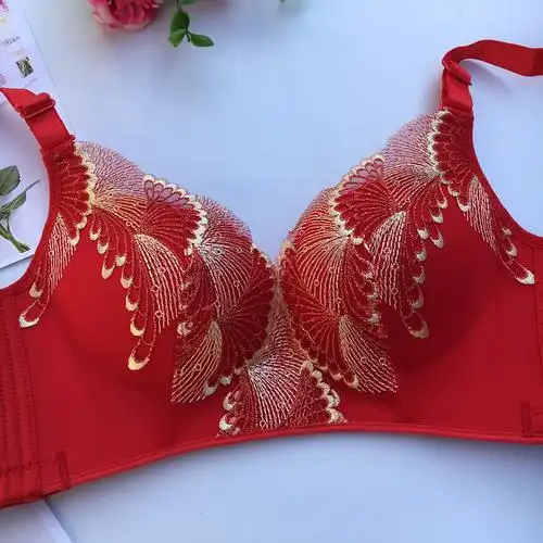 本命年新娘结婚内衣套装钢圈聚拢调整整型胸罩文胸