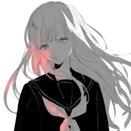 丧系抑郁女生头像动漫黑白单人图片