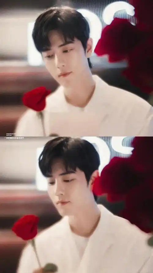 肖战roseonly最新广告大片,拿着一朵玫瑰,闭上眼睛聆听玫瑰诉说一些