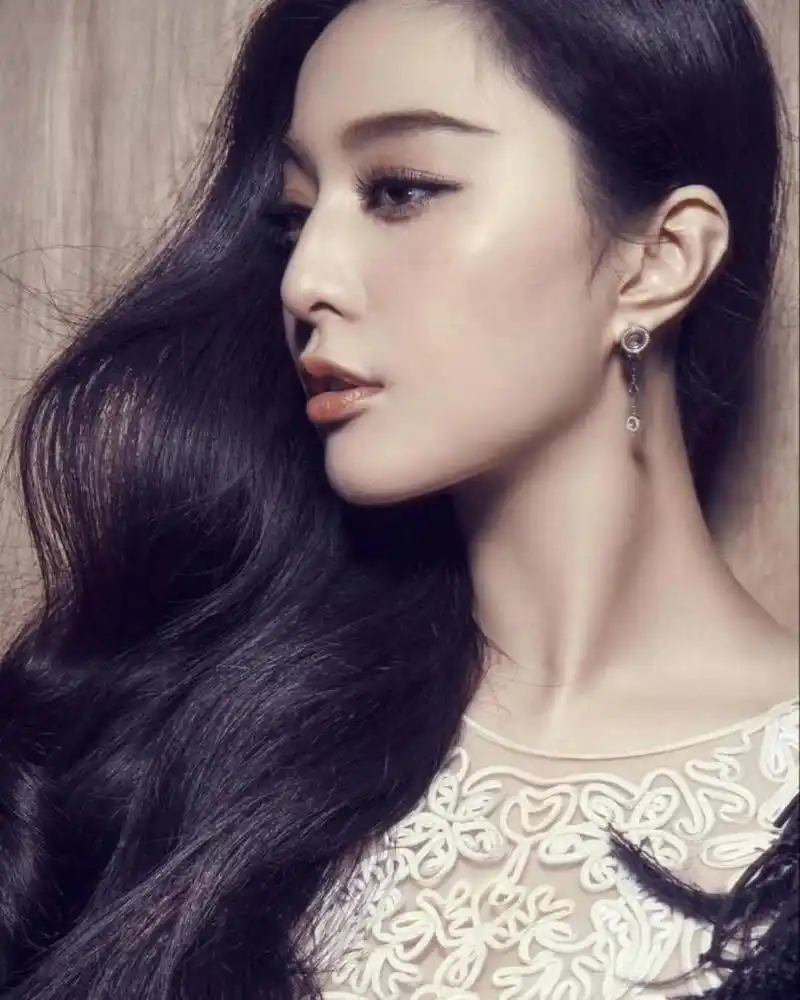 范冰冰的侧颜照,很女强人.