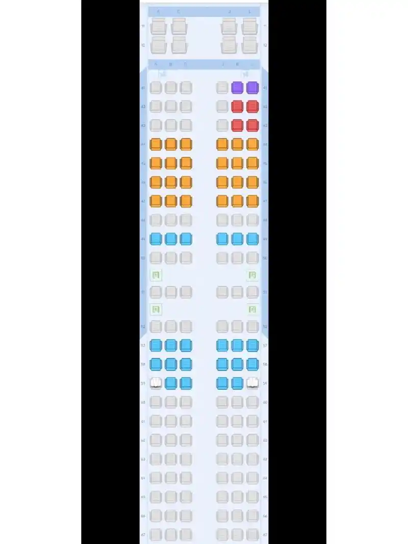 最后一排是67 万能的小红们帮我选个座~要能拍好照片的座位,然 厦航mf