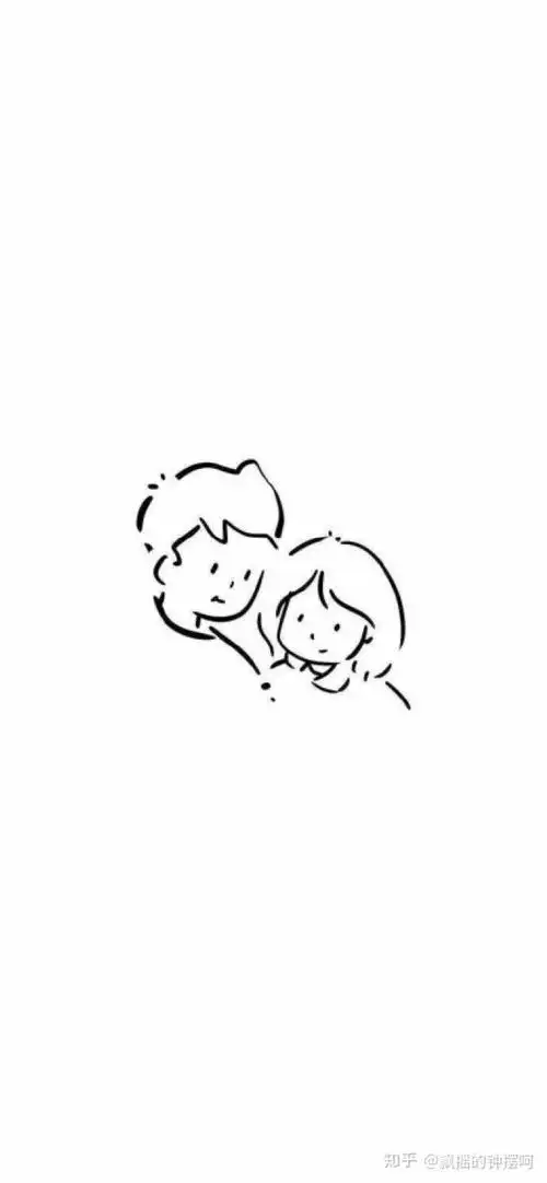 壁纸简单黑白简笔画