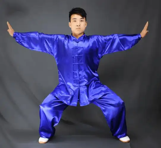 太极服表演服武术服装太极拳服装太极练功服训练服男女黑色165l