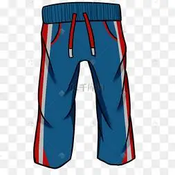 蓝色卡通运动裤子剪贴画下载 png下载psd虎年运动滑板卡通可爱潮流