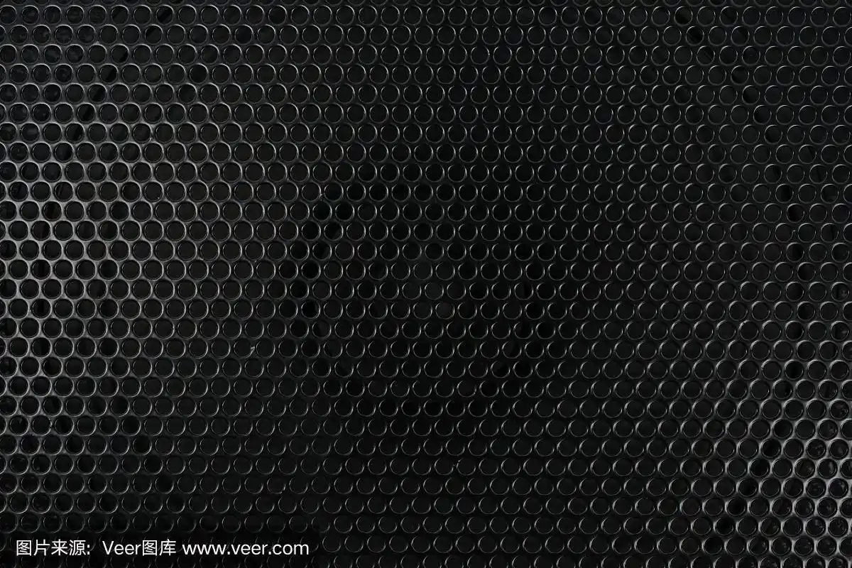 黑色金属蜂窝纹理背景和壁纸.