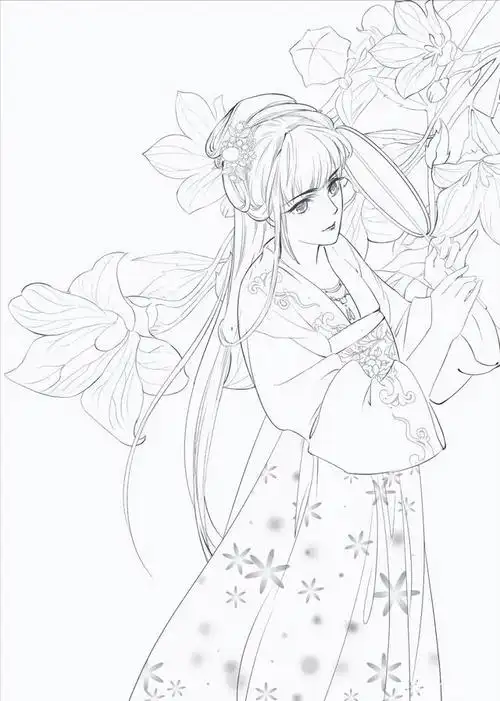 想要画出自己心目中的古风人物,必须要和素描人物分开,传统文化和艺术