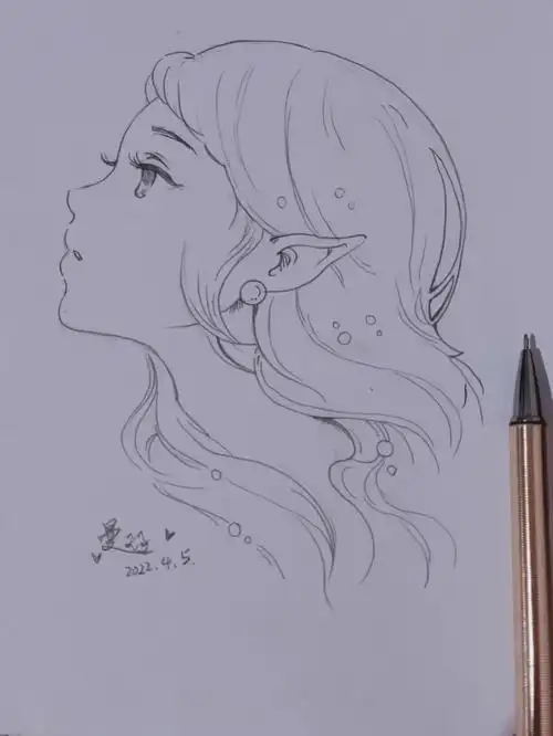 动漫线稿练习内附过程