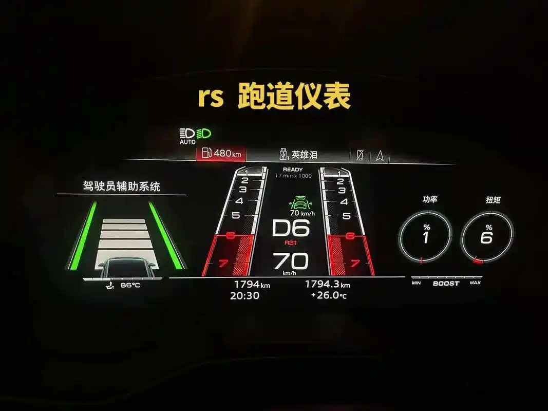 hud抬头显示  跑道仪表 .#抖音汽车 #奥迪 #奥迪升级 - 抖音