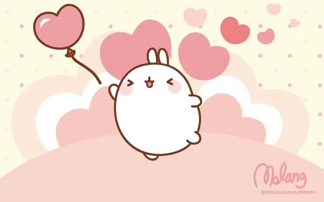 首页 桌面壁纸 卡通动漫 韩国可爱molang兔电脑壁纸1920_1200手机