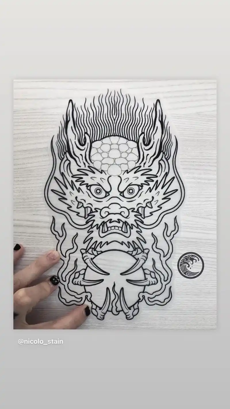 纹身图案手稿 #手稿分享 #线条纹身 - 抖音