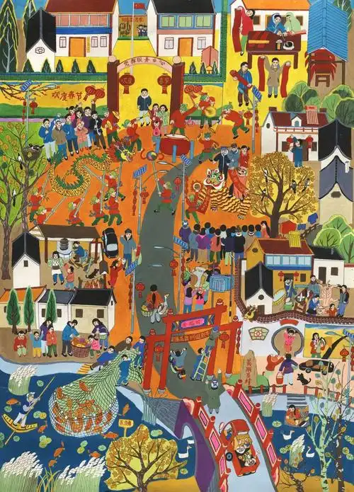 赏年画 过大年 | "新生活 新风尚 新年画"作品线上展播(九)_澎湃号