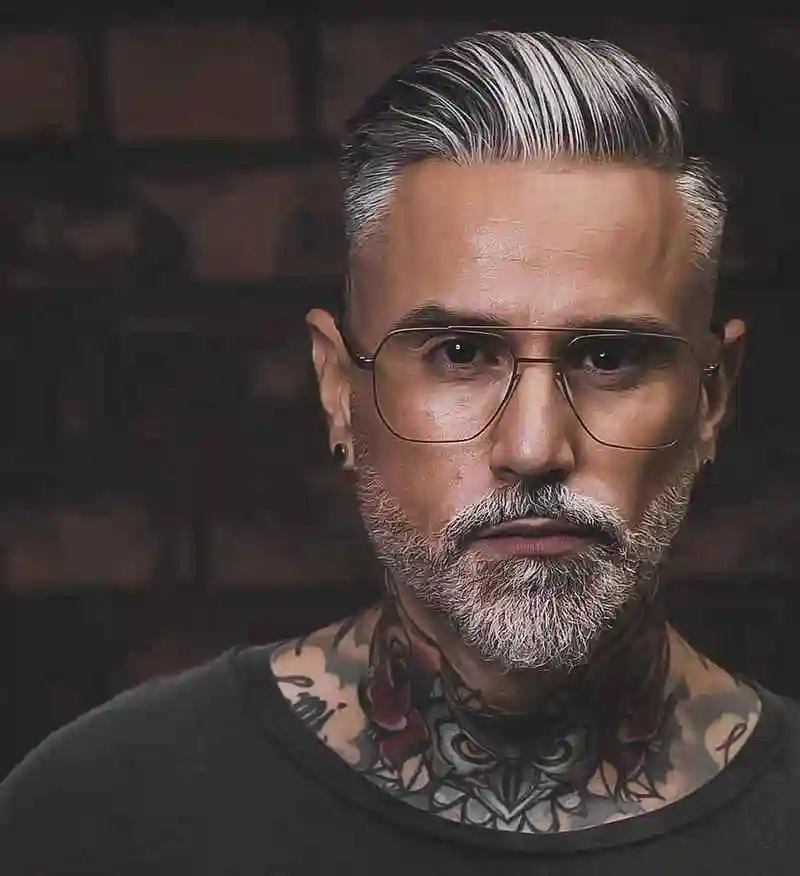 50多岁大叔头发花白,剪款飞机头,意外变男神,实在太帅了_发型