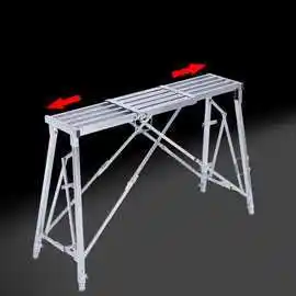 折叠马凳长短伸缩升降加厚拉伸脚手架装修施工梯铁凳子刮腻子镫