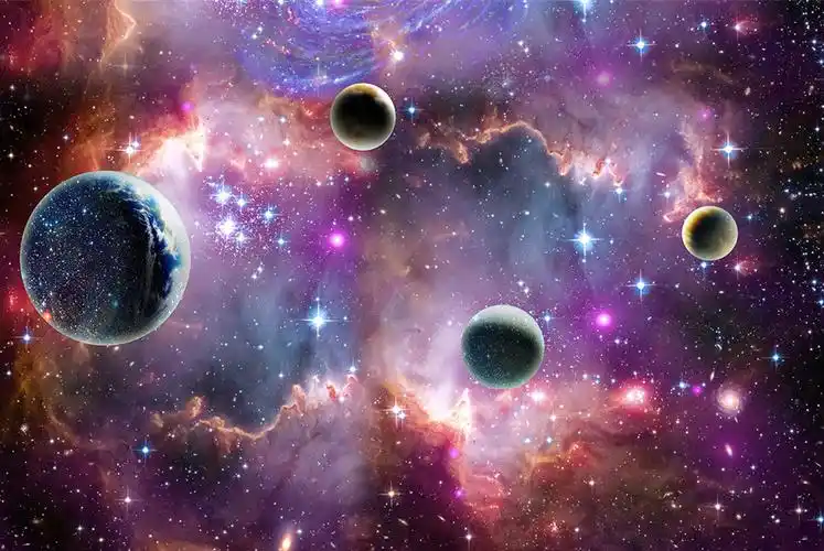 炫彩意境宇宙星球壁纸_美丽神秘的星球