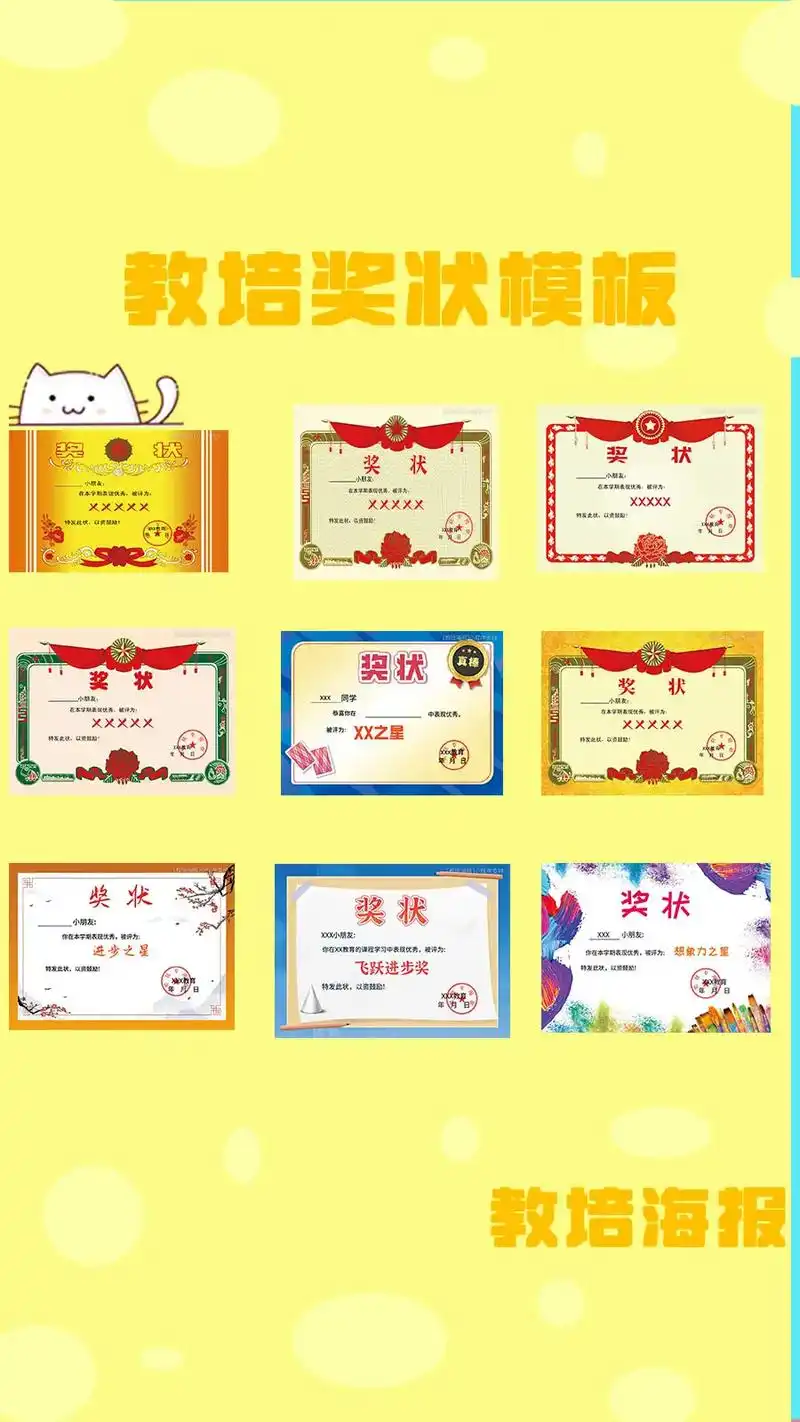 教培机构丨奖状模板.