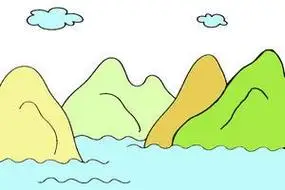 山水简笔画山水简笔画图片0223  来源好看视频-儿童山水风景简笔画
