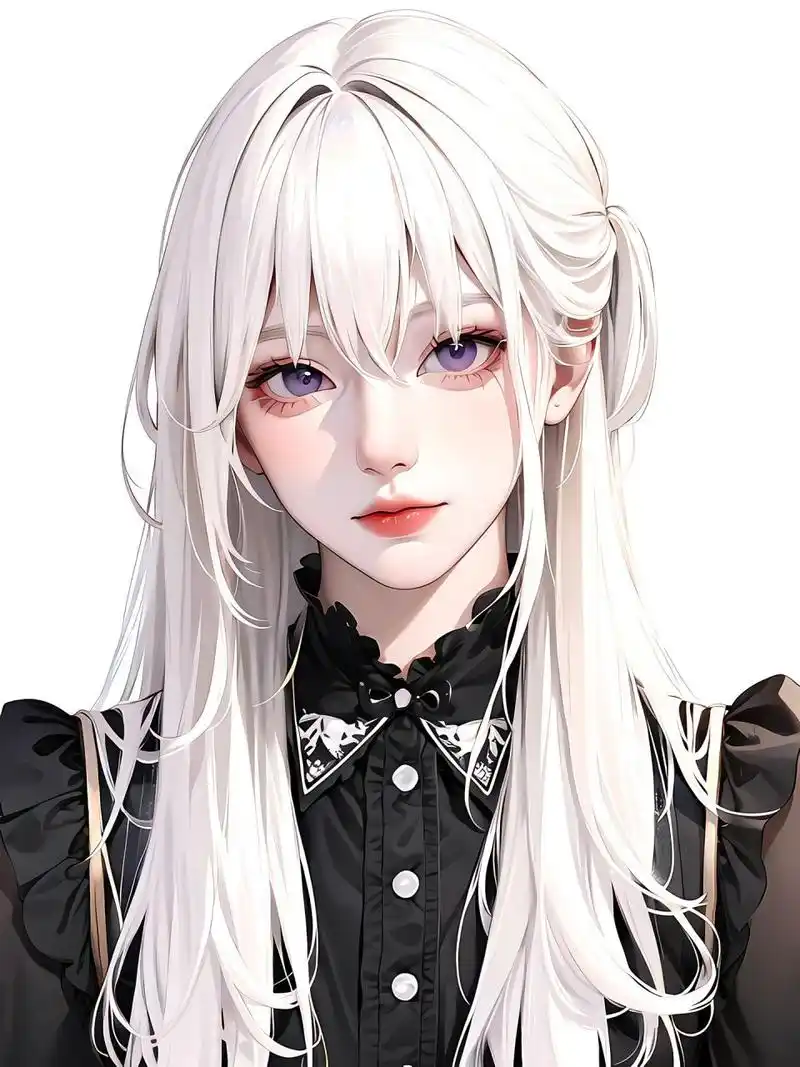 白发紫瞳|头像壁纸 白发女生头像壁纸