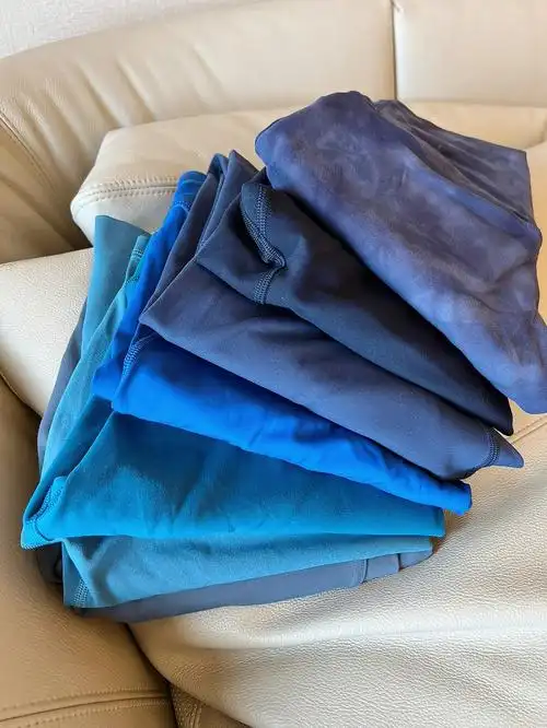 lululemon健身裤瑜伽裤蓝色调健身穿搭