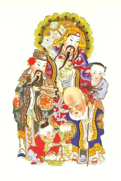关于福禄寿喜财的年画有哪些