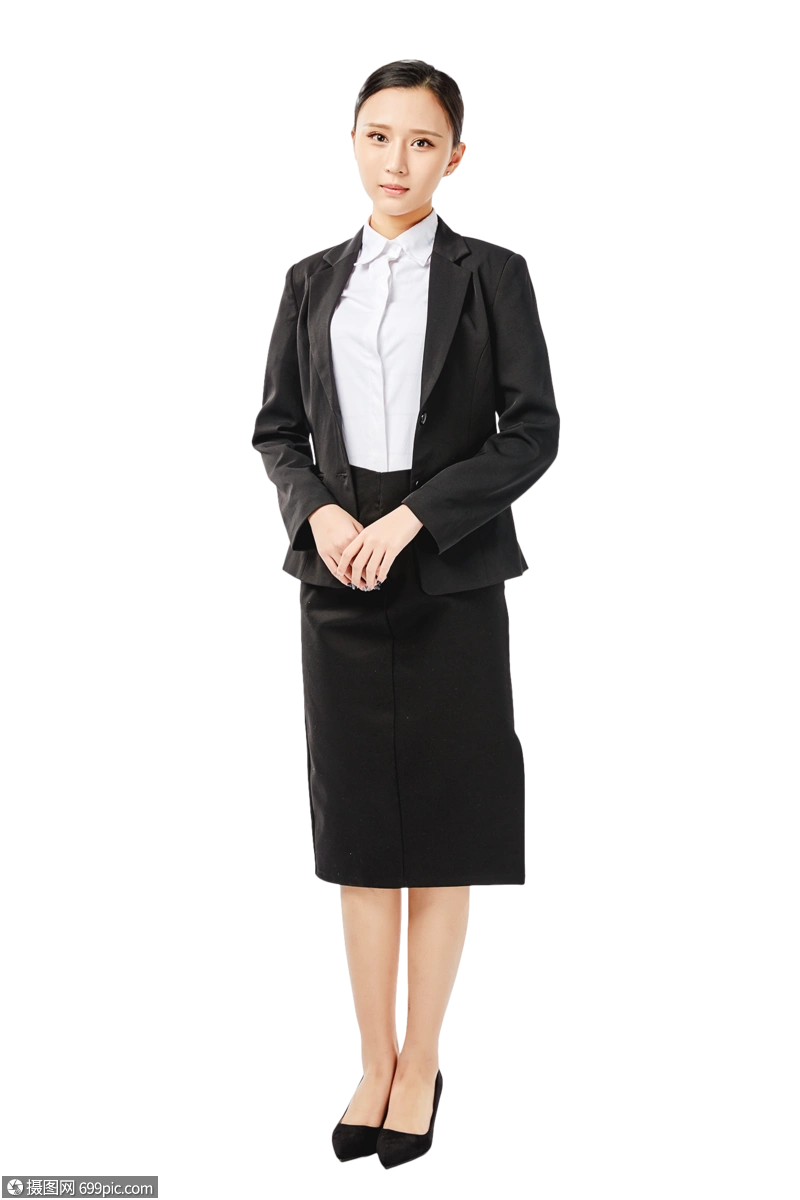 青年女性端正站姿礼仪青春