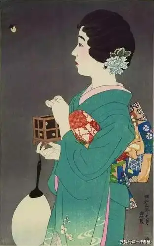 浮世绘大师伊东深水笔下的日本女人,独具风情