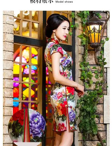 钱塘佳人旗袍裙春夏装复古改良日常旗袍真丝连衣裙中式礼服知性