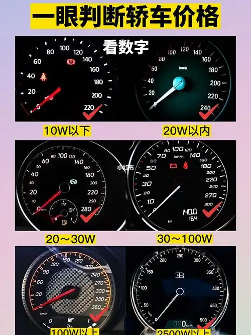 通过仪表盘判断轿车价格