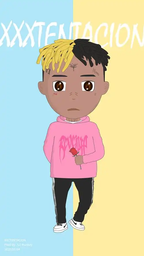 【纪念已逝说唱歌手xxxtentacion】ai鼠绘卡通版插画