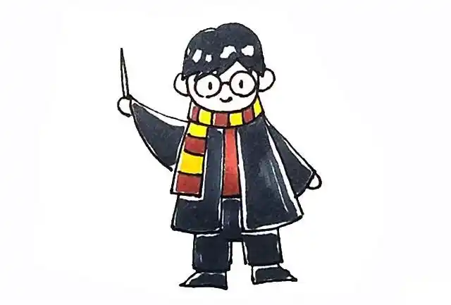 哈利波特简笔画哈利波特的画法步骤步骤图教程