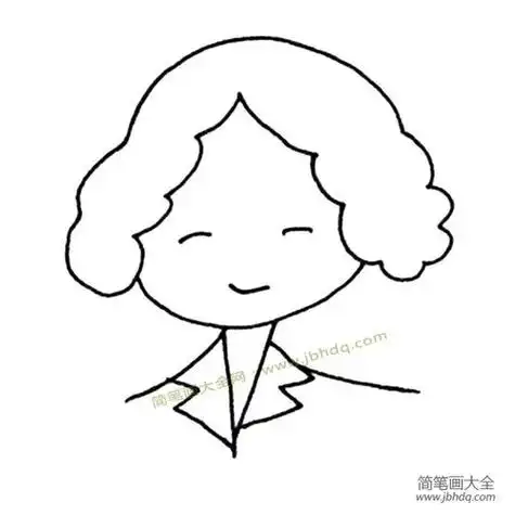 人物简笔画女孩成年女性头部简笔画人简笔画大人女