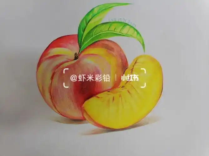 彩铅桃子