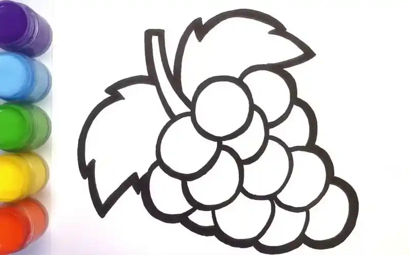 儿童绘画 | 如何与孩子一起画葡萄并上色 #简笔画 #涂鸦_哔哩哔哩 (゜